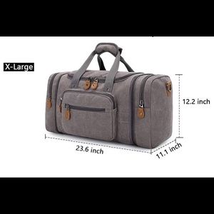 Gray Travel Duffle Bag 60L
